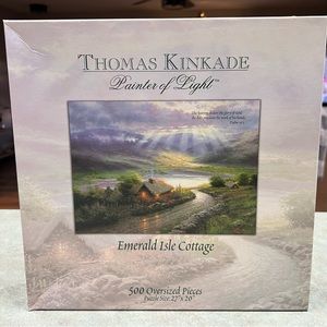 Vintage Thomas Kinkade Emerald Isle Cottage Puzzle